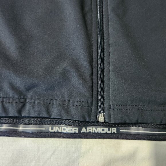 Under Armour Jacket Men's Size LG Cold Gear Black Full Zip Light Jacket - Picture 4 of 6
